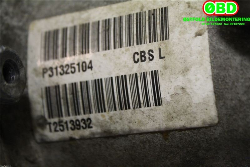 Girkasse 4WD fordelingskasse til Volvo V70 2014-2016 (Type III, Fase 2)  (VOLVO|36003193||31325104)