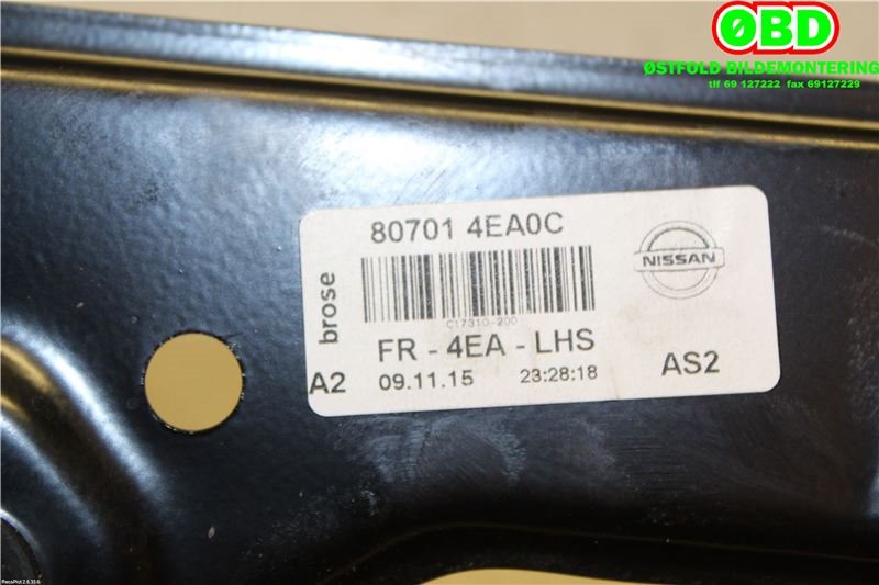 Ruteheis venstre foran til Nissan Qashqai 2014-2021 (Type II)  (NISSAN|807014EA0C|)