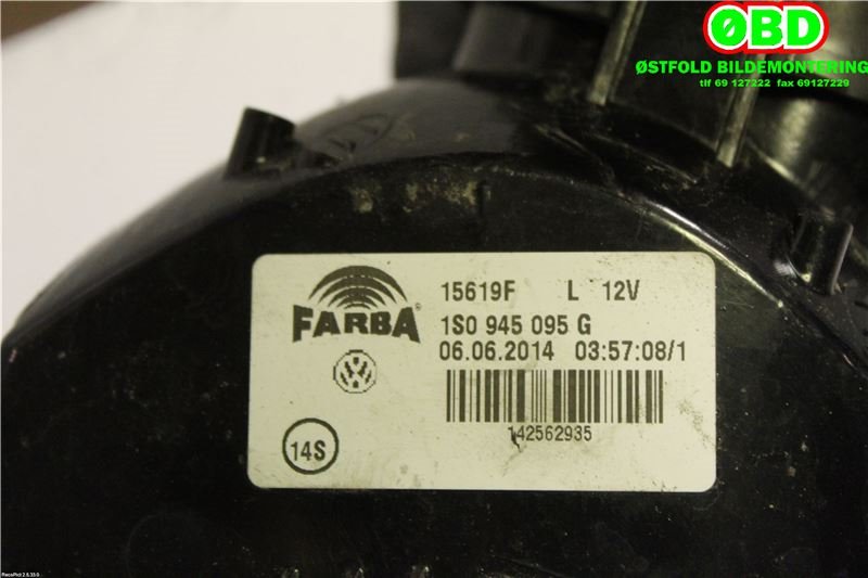 Baklykt venstre til VW E-Up 2013-2019  (VOLKSWAGEN|1S0 945 095 G||1S0945095G)