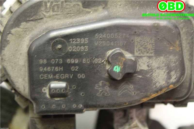 EGR-ventil til Citroën Berlingo 2015-2019 (Type II, Fase 2)  (CITROEN|98 330 958 80||9807369980)