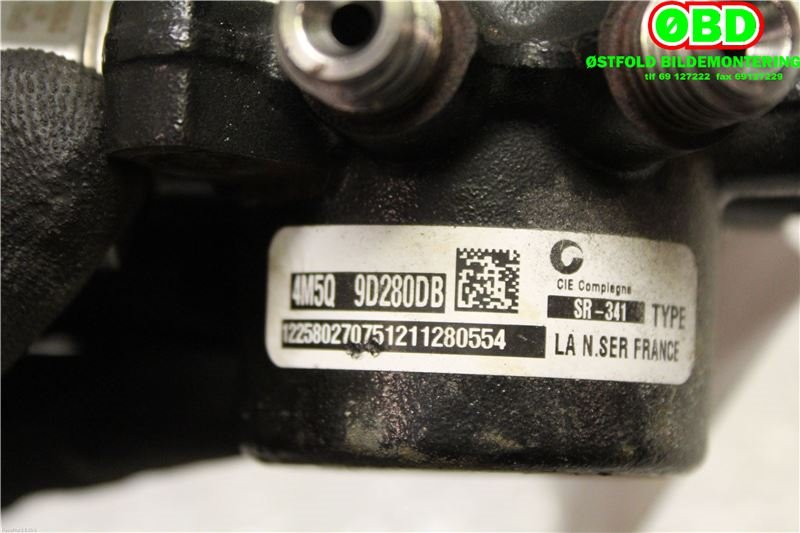 Dyseskinne (fuelrail) til Ford Transit Connect 2009-2013 (Type I, Fase 2)  (FORD|1445928||4M5Q9D280DB)