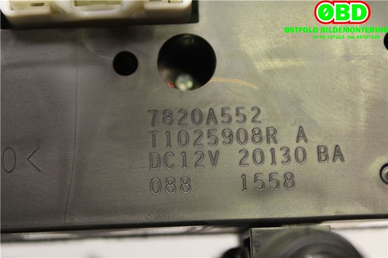 Varmeapparat betjening til Peugeot iOn 2011-2020  (PEUGEOT|1607868380||7820A552)