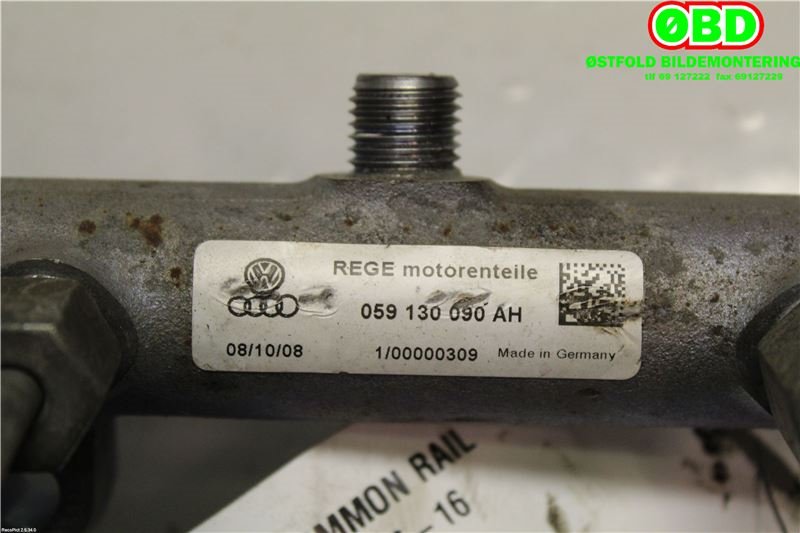 Dyseskinne (fuelrail) til Audi A5 2007-2016 (Type I)  (059 130 090 AH||059130090AH)