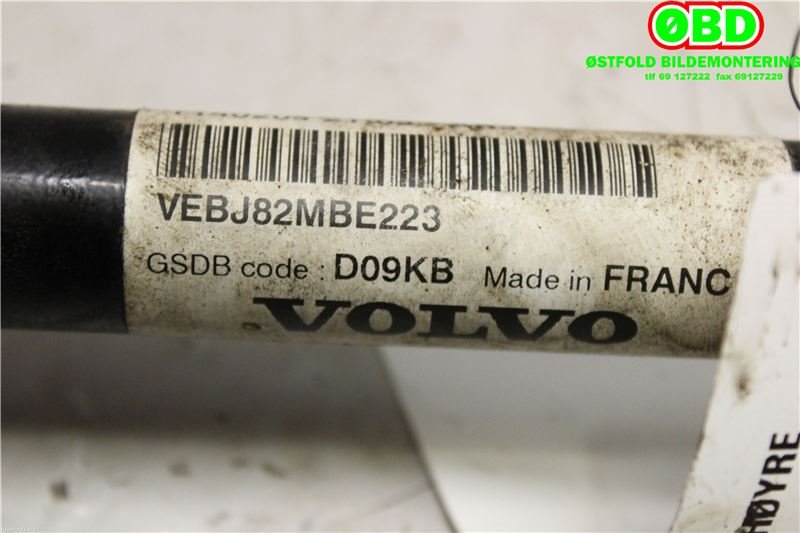 Drivaksel høyre bak til Volvo XC70 2014-2016 (Type II, Fase 2) (VOLVO|36001876||31325135AC)