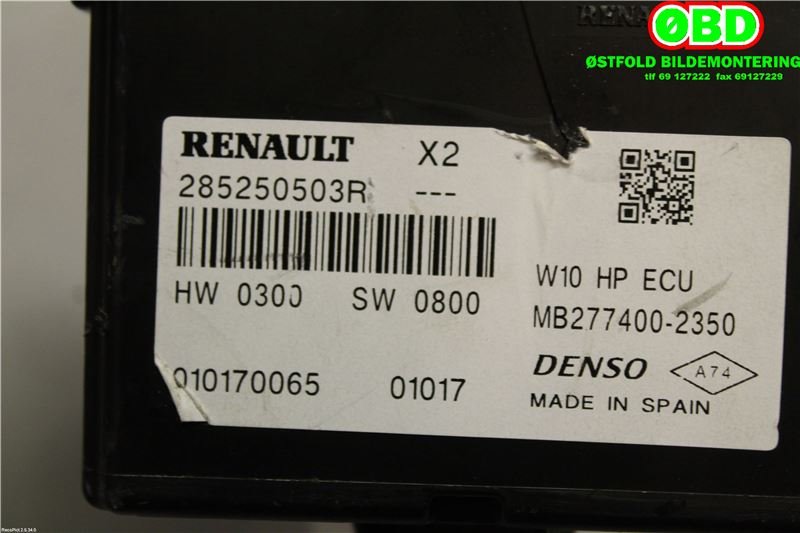 Styreenhet diverse til Renault Zoe 2013-2019 (Fase 1)  (RENAULT|285250503R|285255069R)