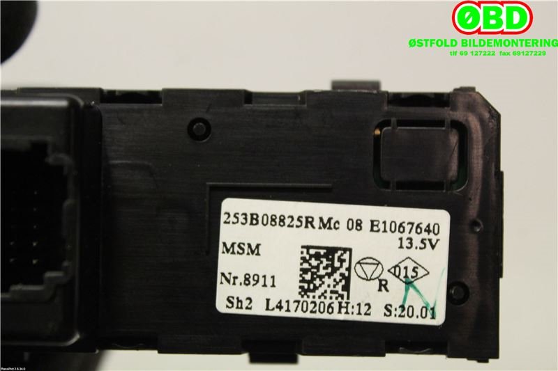 Bryter diverse til Renault Zoe 2013-2019 (Fase 1)  (RENAULT|253B08825R|)