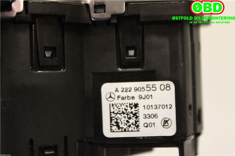 Bryter lys til Mercedes E-Klasse 2016-2023 (W213) (W213) (MERCEDES|A 222 905 55 08||2229055508)