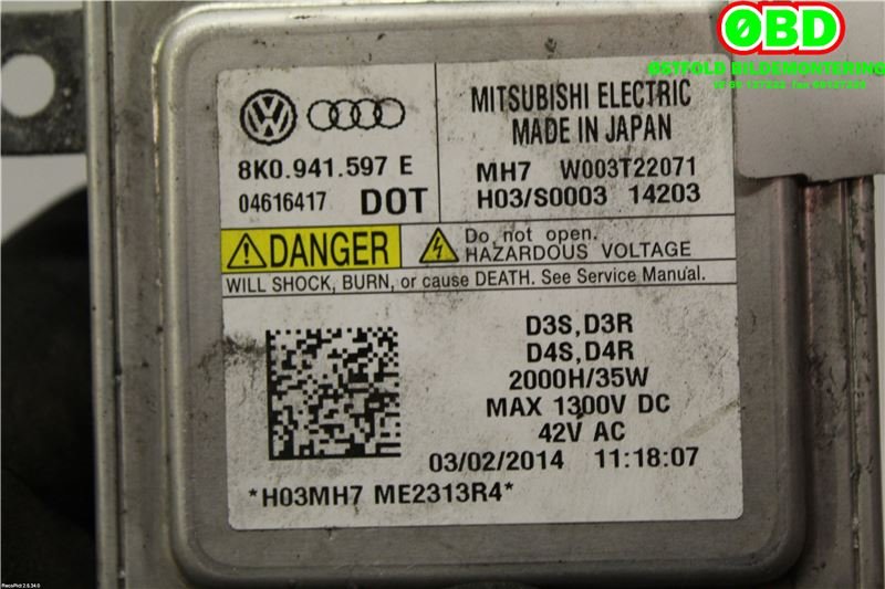 Styreenhet xenon/ballast til VW Transporter / Caravelle 2009-2015 (Fase 2) (T5) (T5) (VOLKSWAGEN CARAVELLE|8K0 941 597 E|W003T22071|8K0941597E)