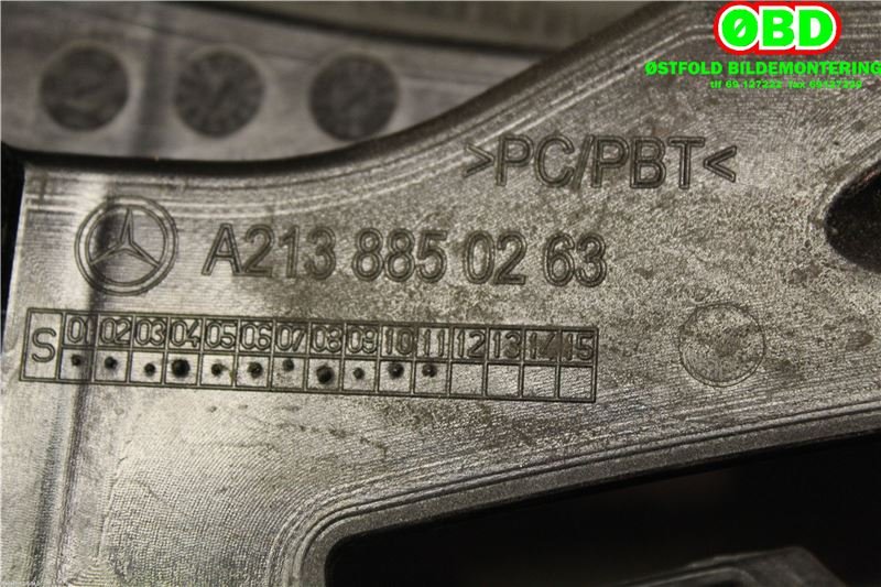 Diverse deler til Mercedes E-Klasse 2016-2023 (W213) (W213) (MERCEDES|A 213 885 02 63||2138550263)