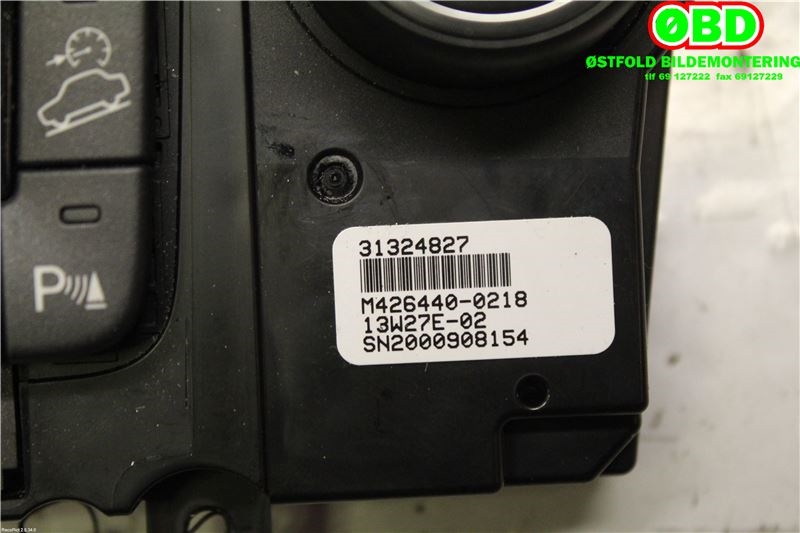 Varmeapparat betjening til Volvo XC60 2014-2017 (Type I, Fase 2)  (VOLVO|31398065||31324827)