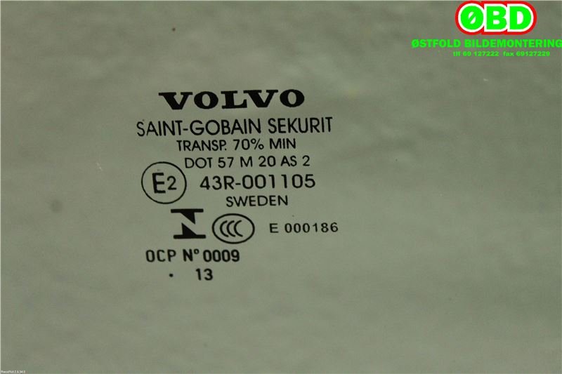 Siderute venstre bak til Volvo XC60 2014-2017 (Type I, Fase 2)  (VOLVO|31386798|)