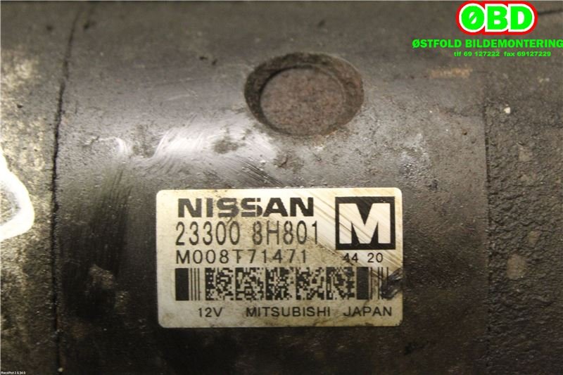 Starter diesel til Nissan X-Trail 2002-2007 (T30) (T30) (NISSAN|233008H801|233008H80A)