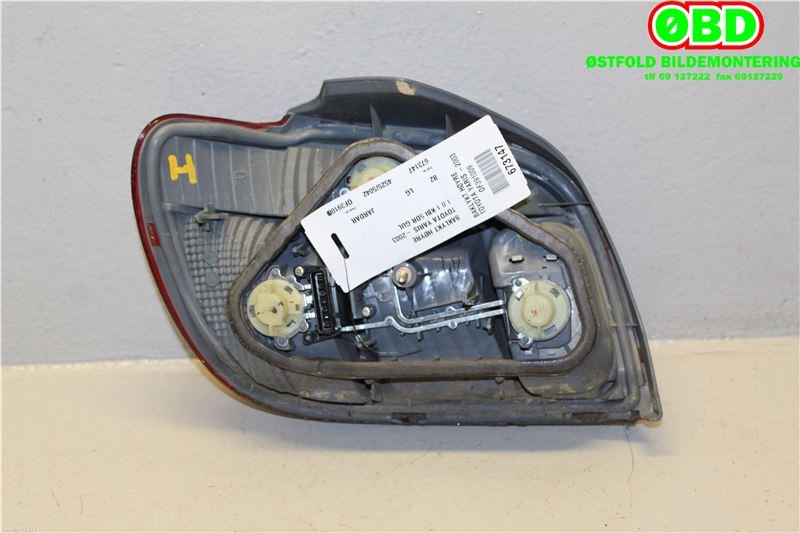 Baklykt høyre til Toyota Yaris 1999-2003 (Type I, Fase 1)  (TOYOTA|)