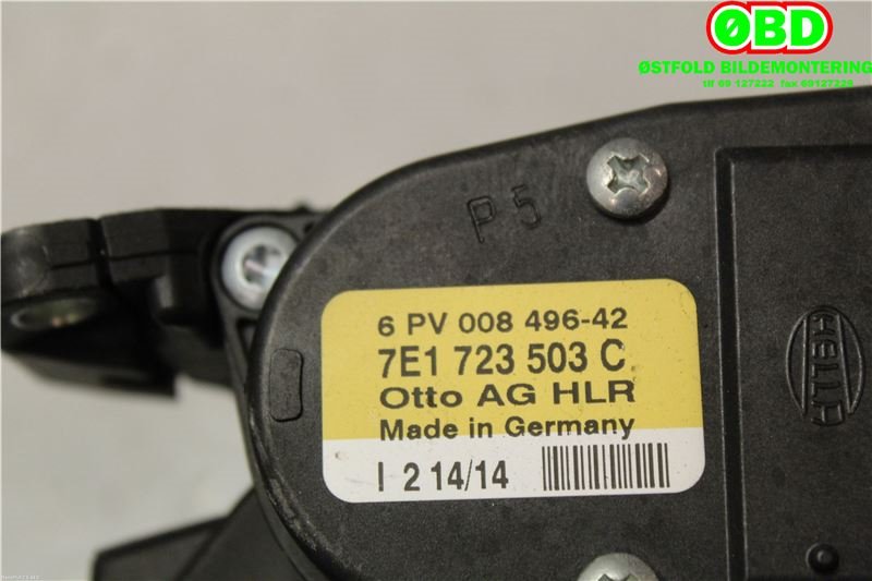 Pedal gass til VW Transporter / Caravelle 2009-2015 (Fase 2) (T5) (T5) (VOLKSWAGEN CARAVELLE|7E1 723 503 C||7E1723503C)