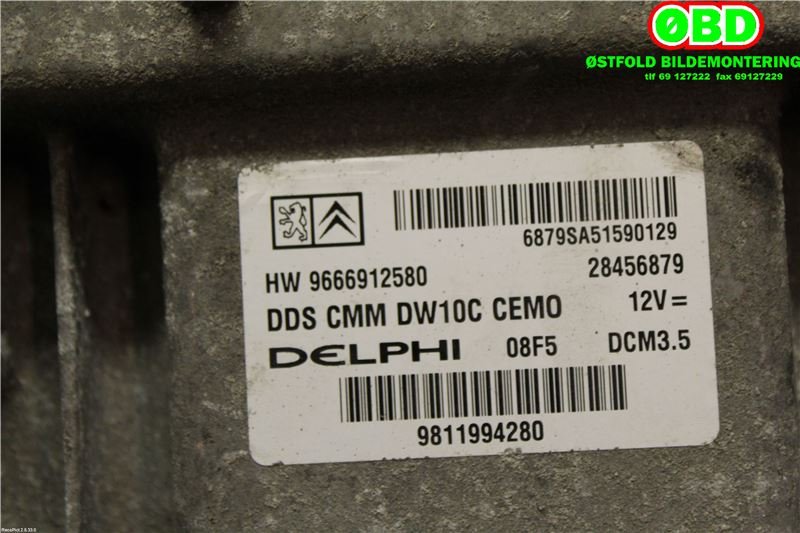 Styreenhet motor til Citroën Jumpy 2007-2016 (Type II)  (CITROEN|9811994280|)