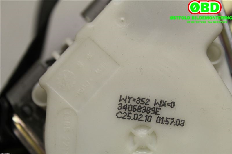Airbag beltestrammer til Peugeot 5008 2010-2017 (Type I)  (PEUGEOT|8975HN||9682036580)