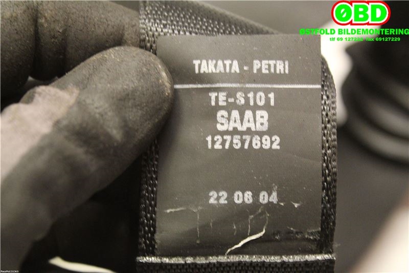Airbag beltestrammer til Saab 9-3 2003-2007 (Type II, Fase 1) (SAAB||12757692)