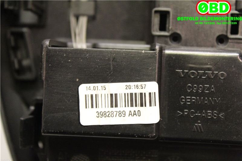 Tak konsoll til Volvo V40 2012-2019  (VOLVO|39828789||39828789AA0)