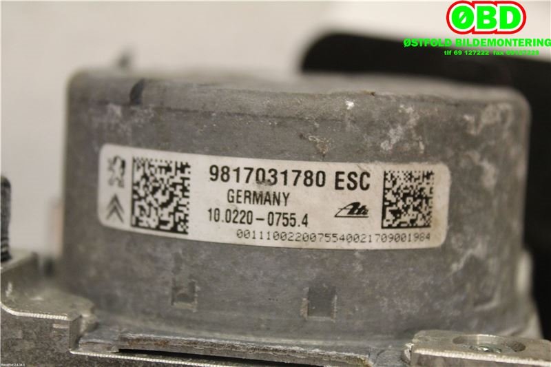 ABS sentral til Peugeot 208 2012-2019 (Type I)  (PEUGEOT|1616770880||9817031780)