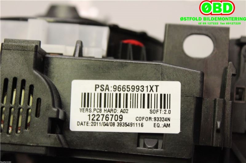Bryter combi til Peugeot 308 2011-2013 (Type I, Fase 2)  (PEUGEOT|624334|98062025XT|96659931XT)