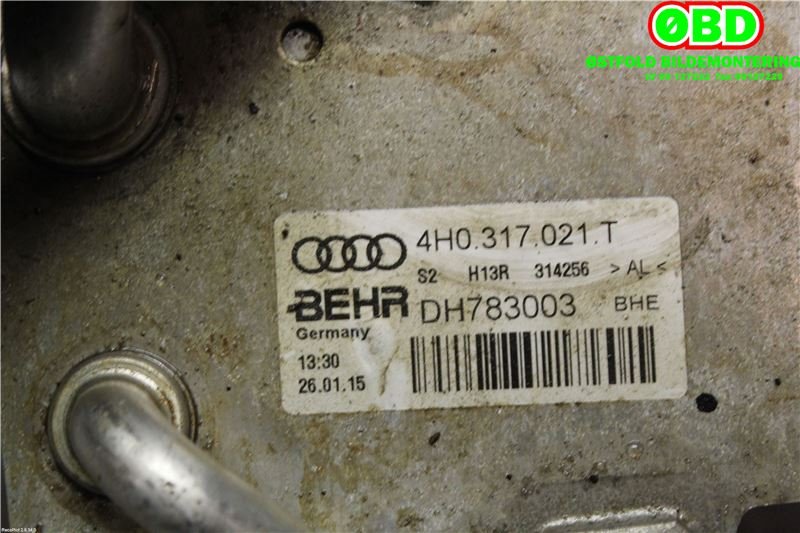 Oljekjøler til Audi A6 2014-2018 (Type IV, Fase 2) (C7) (C7) (AUDI|4H0 317 021 T||4H0317021T)