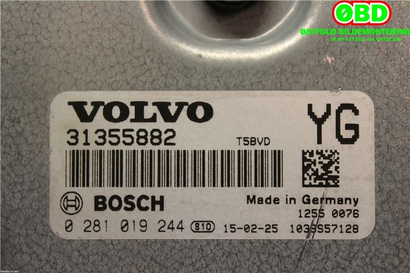 Styreenhet motor til Volvo V60/V60 CC 2013-2018 (Type I, Fase 2) (VOLVO|36002136||31355882)