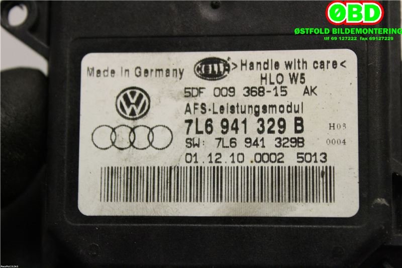 Styreenhet xenon/ballast til Škoda Octavia 2009-2013 (Type II, Fase 2)  (SKODA|7L6 941 329 B||7L6941329B)
