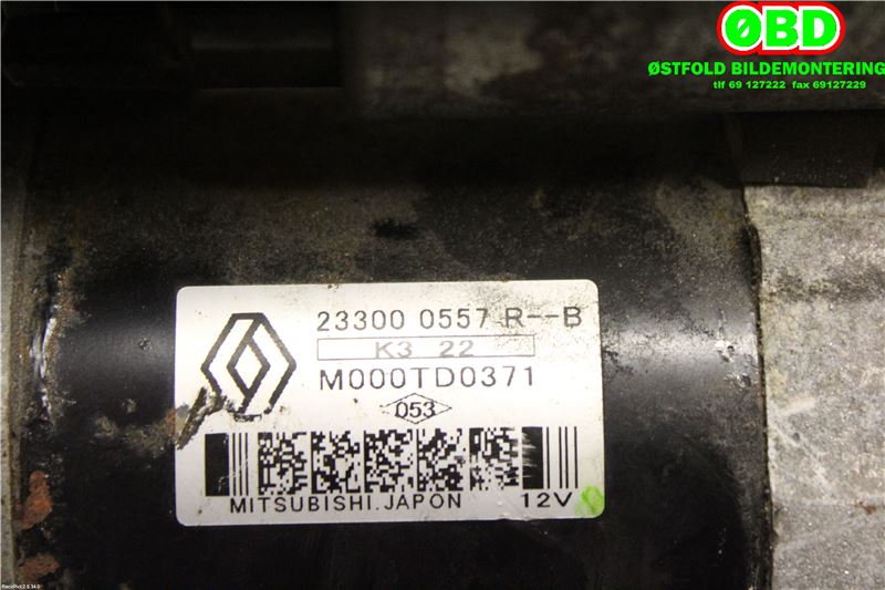 Starter til Nissan Qashqai 2014-2021 (Type II)  (NISSAN|2330000Q3D||233000557R)