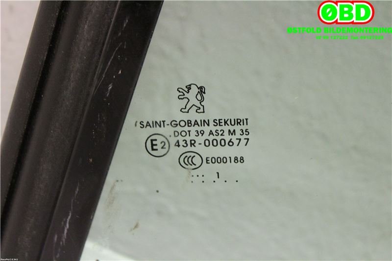 Siderute venstre bak til Peugeot 308 2011-2013 (Type I, Fase 2) (PEUGEOT|8569 WP|)