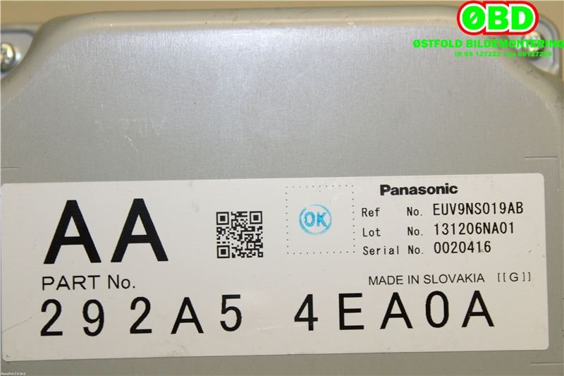 Styreenhet diverse til Nissan Qashqai 2014-2021 (Type II)  (NISSAN|292A54EA0A|292A56FL0B)