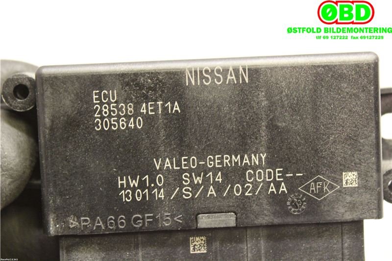 Styreenhet parkering til Nissan Qashqai 2014-2021 (Type II) (NISSAN|285384ET1A|)