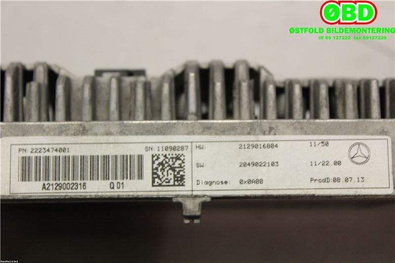 Instrument kjørecomputer til Mercedes E-Klasse 2013-2016 (Fase 2) (W212) (W212) (MERCEDES|A 212 900 23 16||2129002316)