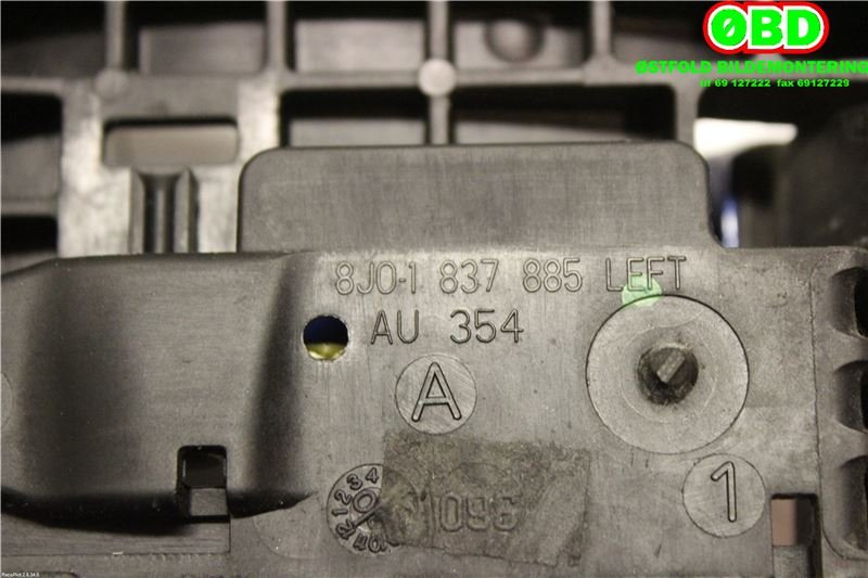 Dørhåndtak utv venstre til Audi TT 2006-2014 (Type II)  (AUDI|8J0 837 207|8J1 837 885|8J0837885)