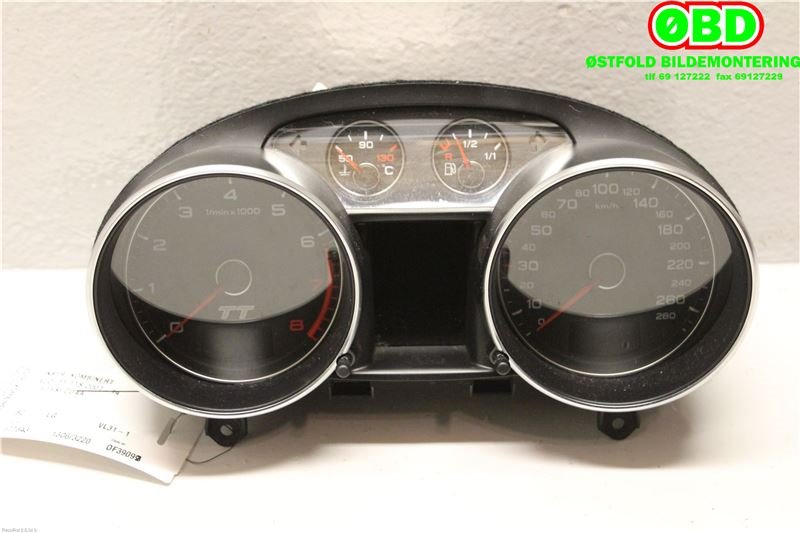 Instrumentpanel til Audi TT 2006-2014 (Type II) (AUDI|8J0 920 930 FX||8J0920930F)