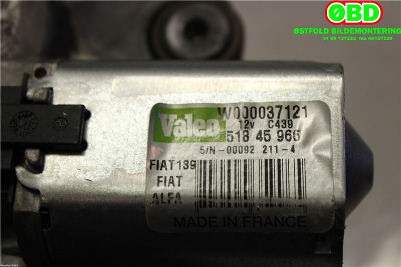 Viskermotor bakrute til Fiat Panda 2013-->> (Type III) (FIAT|51845966|)