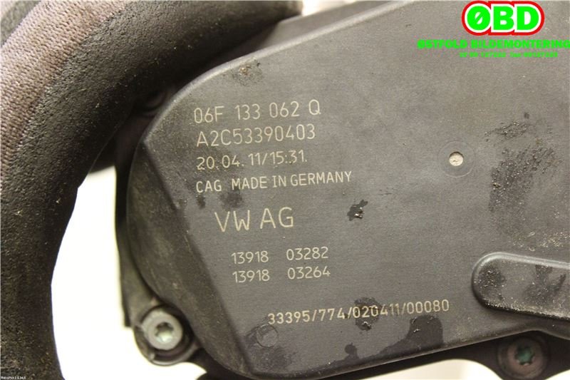 Spjeldhus til Audi TT 2006-2014 (Type II)  (AUDI|06F 133 062 Q|06F 133 062 AG|06F133062Q)