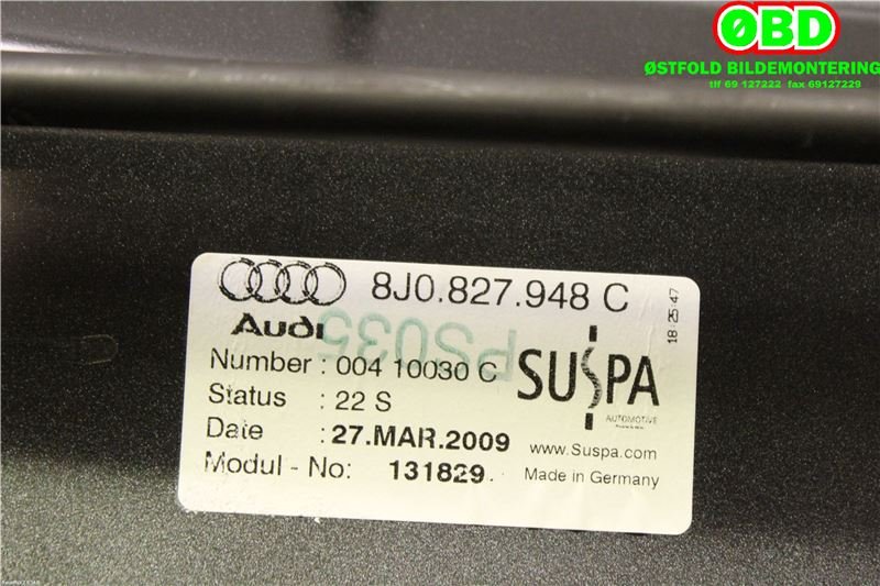 Spoiler bakluke til Audi TT 2006-2014 (Type II) (AUDI|8J0 827 948 C||8J0827948C)