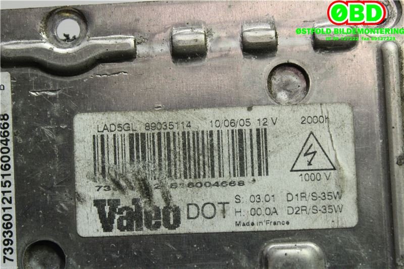 Styreenhet xenon/ballast til Citroën C4 2004-2011 (Type I)  (CITROEN|6224F9|89035114|)
