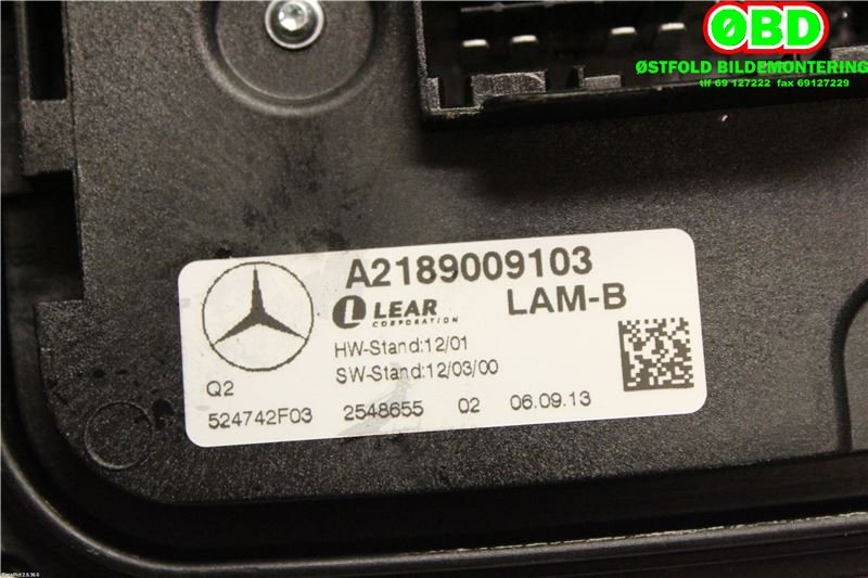 Styreenhet xenon/ballast til Mercedes GLK 2008-2015 (X204) (X204) (MERCEDES|A 218 900 91 03||2189009103)