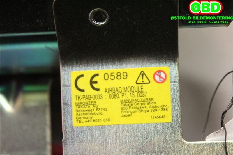 Airbag passasjer til Citroën C-Zero 2011-2020 (CITROEN|8217H0|1634734180|)