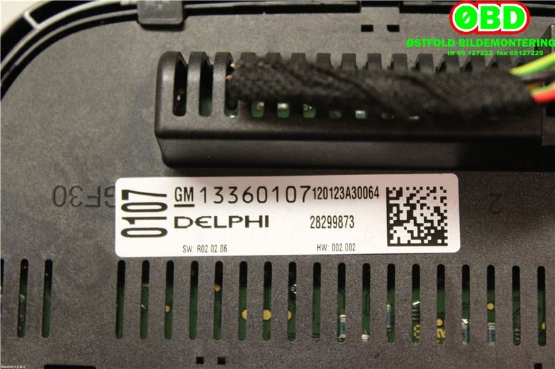 Varmeapparat betjening til Opel Astra J 2010-2015  (OPEL|13360107|1822270)