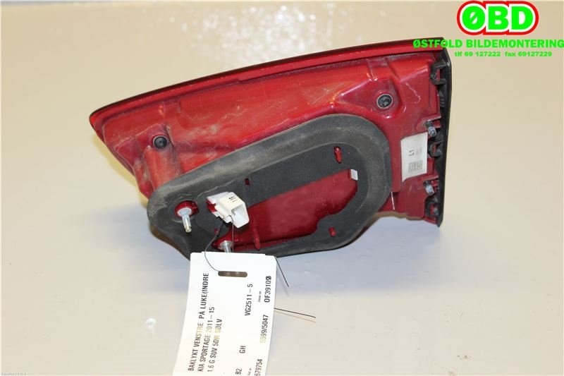 Baklykt venstre indre til Kia Sportage 2010-2016 (Type III)  (KIA|924053W610|)