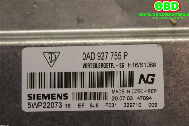 Styreenhet diverse til Porsche Cayenne 2002-2006 (Fase 1) (9PA) (9PA) (PORSCHE|955 618 023 05||0AD927755P)
