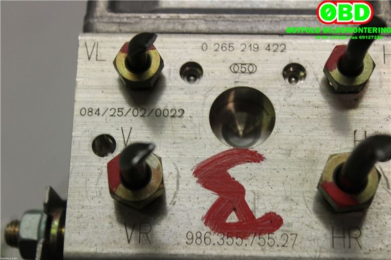 ABS sentral til Porsche Boxster 1997-2004 (986) (986) (PORSCHE||986 355 955 JX|98635575527)