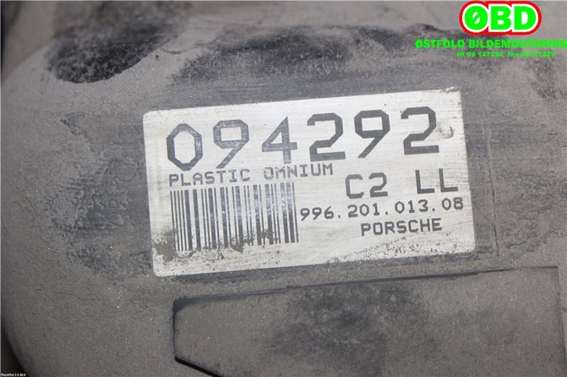 Bensintank til Porsche Boxster 1997-2004 (986) (986) (PORSCHE|996 201 021 02||99620101308)