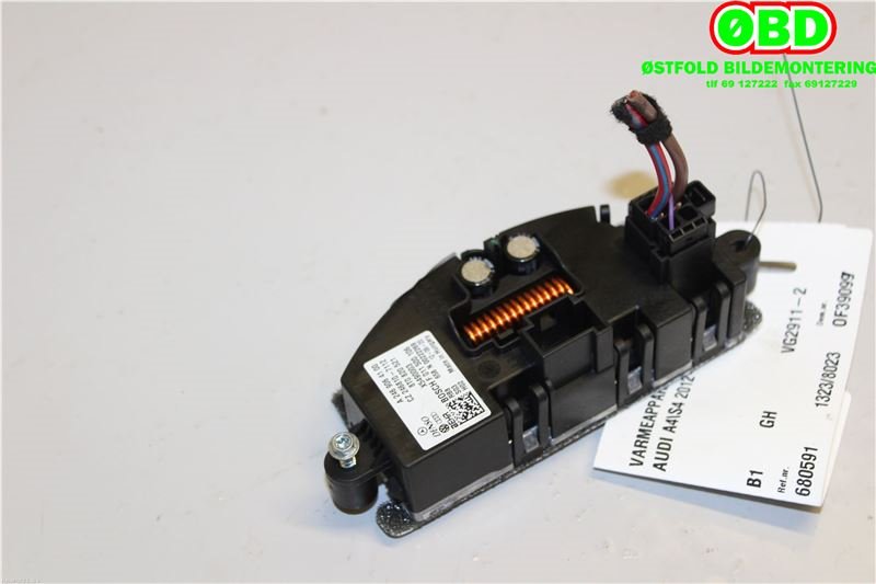 Varmeapparat motstand til Audi A4 2007-2014 (Type IV) (B8) (B8) (AUDI|8T0 820 521|8T0 820 521 G|8T0820521)