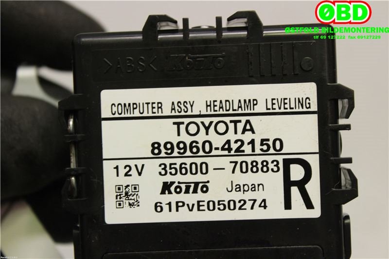 Styreenhet diverse til Toyota RAV4 2016-2019 (Type IV, Fase 2)  (TOYOTA||3560070883|8996042150)