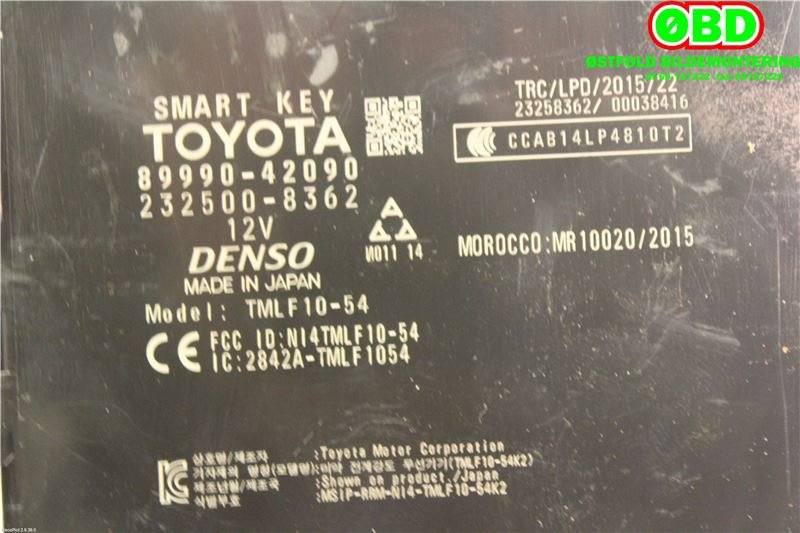Styreenhet nøkkelfri/keyless til Toyota RAV4 2016-2019 (Type IV, Fase 2)  (TOYOTA|8999042090|)