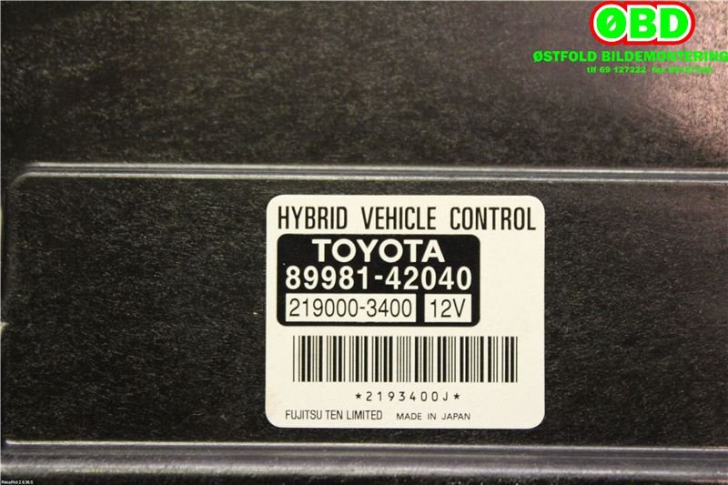 Styreenhet diverse til Toyota RAV4 2016-2019 (Type IV, Fase 2)  (TOYOTA|8998142040|)