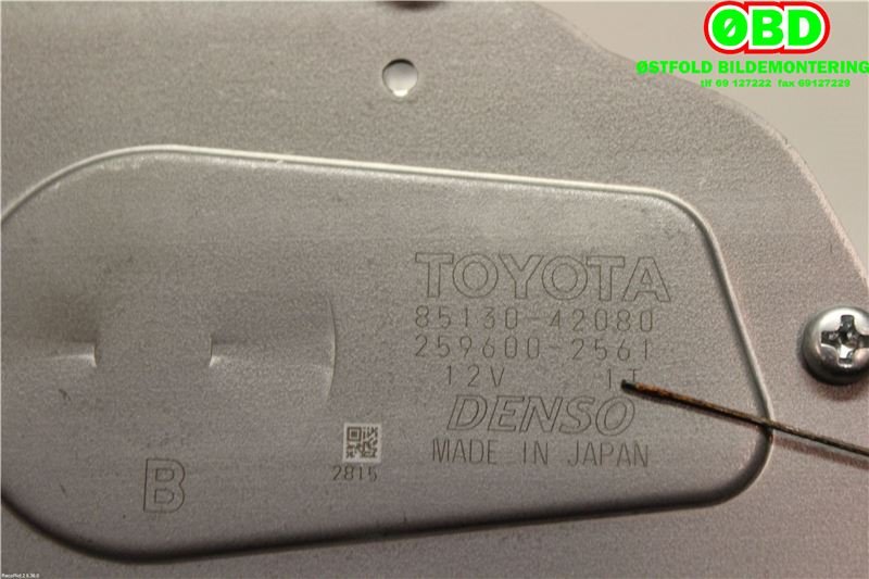 Viskermotor bakrute til Toyota RAV4 2016-2019 (Type IV, Fase 2)  (TOYOTA|8513042080|2596002561)